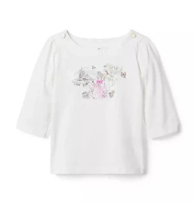 Camiseta Janie and Jack Disney Aurora Forest Friends Blanca Talla 10 Nueva con Etiquetas Foto 1 de 4