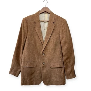 Chaqueta Blazer Hombre Scabal 100% Lino Puro Talla 40 R Marrón Tostado 40R Abrigo Deportivo - Imagen 1 de 10