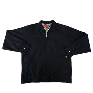 Vintage Volcom Black Swindle Bomber Zip Up Youth Jacket - Picture 1 of 13