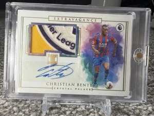 2019-20 Impeccable Christian Benteke Extravagance Gold Auto Jumbo Patch 10/10 - Picture 1 of 4