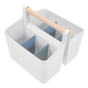 Caja de almacenamiento de marcadores organizadora con divisores bolsa de maquillaje para estudiantes suministro de arte - Imagen 1 de 12