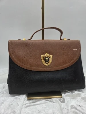 Bolso de mano Givenchy de cuero marrón y negro Foto 1 de 4