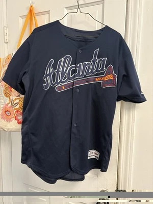Atlanta Braves Majestic Jersey Size 48 Jones #10 Men's L XL Vintage Mesh 90’s - Image 1 of 4