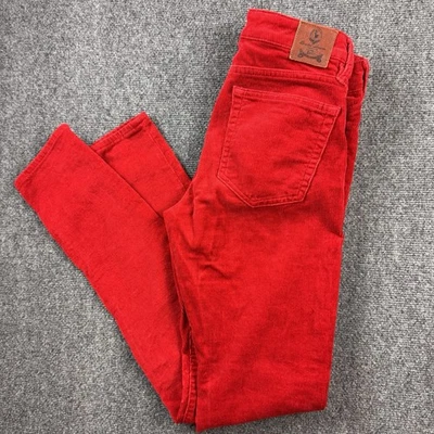 Pantalones deportivos de pana para mujer Ralph Lauren rojos ajustados talla 6 Foto 1 de 4