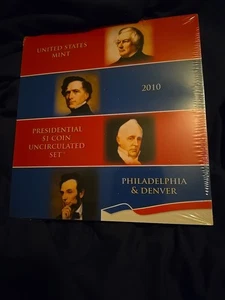 2010 P&D Presidential 1 $ Coin Uncirculated Set, 8 Coins, Mint Sealed - Philadelpha - Bild 1 von 5