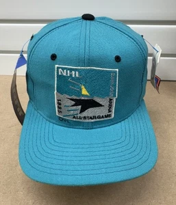 VTG 90s Starter San Jose 1995 NHL All Star Game Blue Hat Size 1   6 ⅝ - 7 ⅛ - Picture 1 of 14