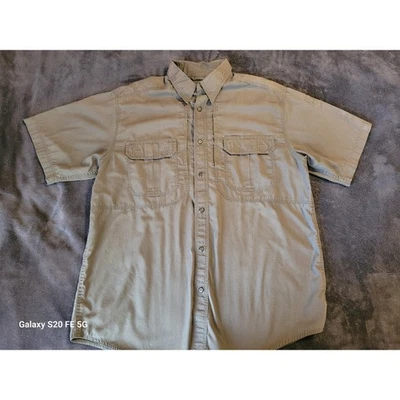 5.11 Tactical Series Short Sleeve Button Down Work Shirt Men's Size Large Gray - Image 1 of 4