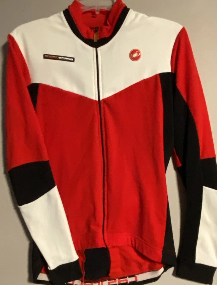 CHAQUETA DE CICLISMO PARA HOMBRE CASTELLI ROSSO CORSA MAL TIEMPO TALLA XL Usada Foto 1 de 4