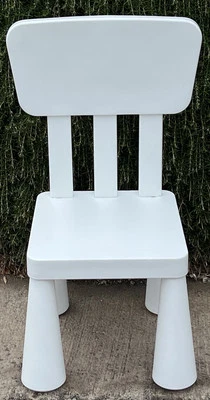 宜家 MAMMUT 儿童椅, 室内/室外 白色 — 第 1/4 张图片