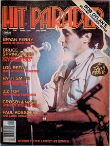 HIT PARADER Magazine April 1976 Bryan Ferry Springsteen, Lou Reed, Patti, KISS - Picture 1 of 15