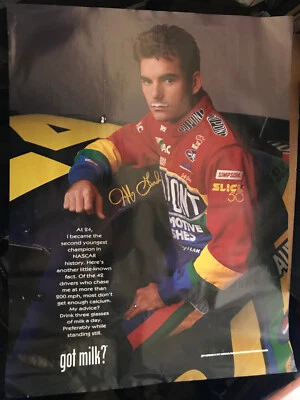 Vintage 1997 Jeff Gordon Nascar Got Milk? Large 30 x 23" Subway Station Poster - Image 1 of 2