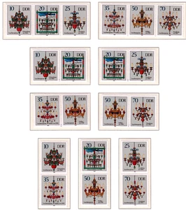 DDR 3289-94 **, Erzgebirge Leuchterspinnen,9 Zusammendrucke komplett postfrisch - Bild 1 von 1