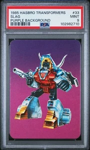 1985 HASBRO TRANSFORMERS #33 SLAG Purple Background (DINOBOT) PSA 9 (Pop 12) - Picture 1 of 2