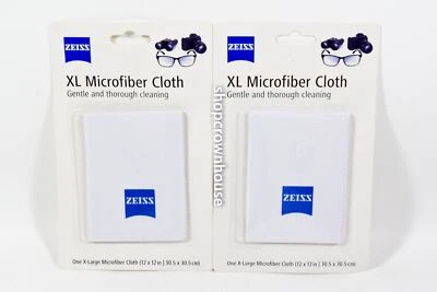 CARL ZEISS VISION 2 ZEISS XL 12"x12" (30.5x30.5 cm) Microfiber Cloth Kit Gentle/Thorough cleaning