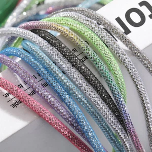 Crystal Rhinestone Drawstring Cord Replacement Rope Tape for Hoodie Pants Crafts - Picture 1 of 25