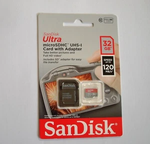Karta pamięci SanDisk Ultra microSDHC 32GB (120 MB/S) A1 Class 10 UHS-I Full HD - Zdjęcie 1 z 2