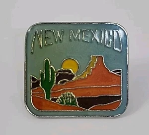 NEW MEXICO Mountains Sun Cactus Souvenir Travel Hat Lapel Pin Collectible - Picture 1 of 6