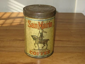 Vintage San Marto 1lb. Coffee Tin-Joan Of Arc - Picture 1 of 6