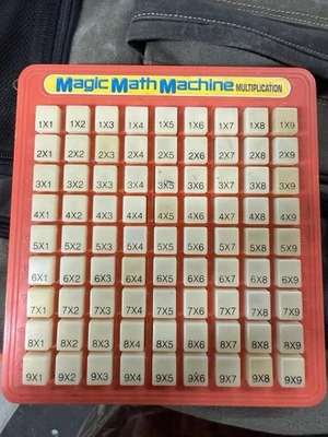 Vintage 1988 Magic Math Machine Multiplication Lanard Toys Ltd. Made In Macau  - Image 1 of 3