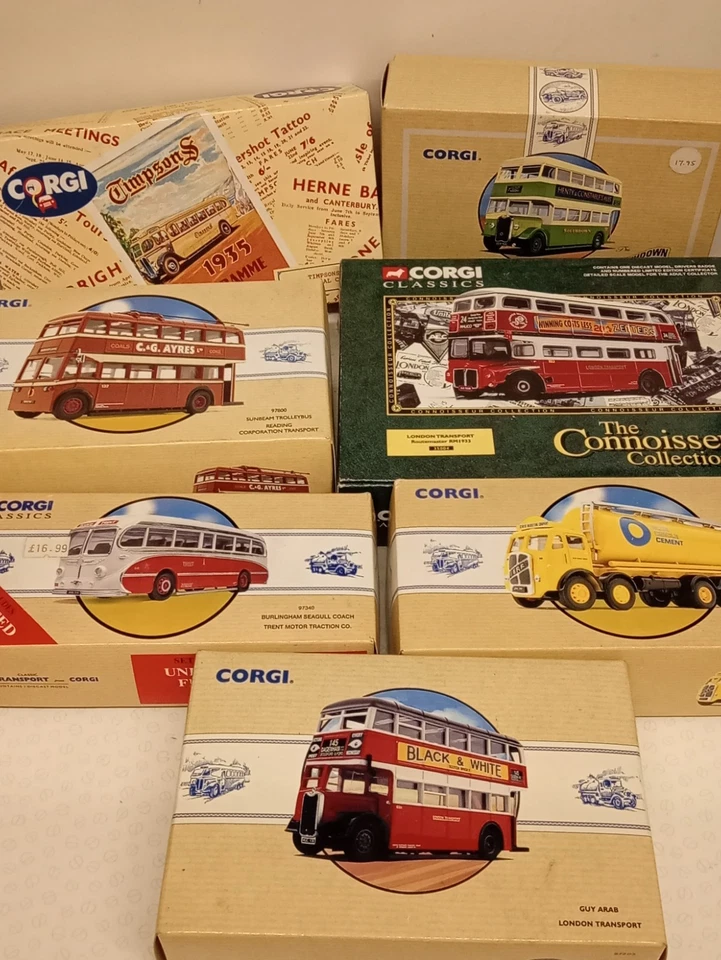 7 CORGI EMPTY ORIGINAL BOXES - Image 1 of 2