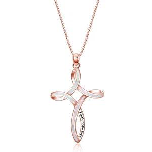 Valentines Gifts for Women S925 Sterling Silver Celtic Cross Necklace for Women - Picture 1 of 12