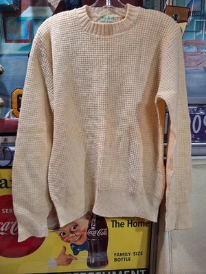 True VTG Mid-century 1960s Carps Handcraft Shetland Wool Pullover Sweater M / L - Image 1 of 4