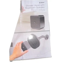 Atomi Bluetooth Speaker Showerhead, Matte Black 1.8 Gallons PM AT1490B NEW BXS - Picture 1 of 3