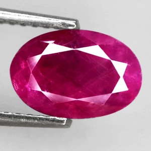 1.97Ct. Natural Gemstone Ruby Pinkish Red Color Oval Unheated Tanzania Ravishing - Picture 1 of 7