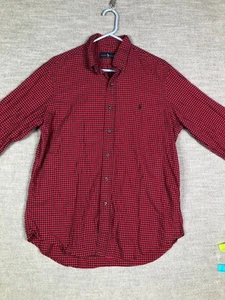 Ralph Lauren Hemd Herren L Large Rot Gingham Button Down Langarm Pony Logo - Bild 1 von 10
