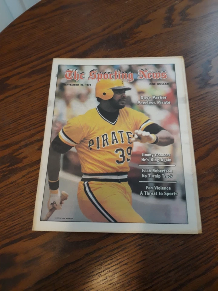 SEPTEMBER 23,1978-THE SPORTING NEWS-DAVE PARKER OF THE PITTSBURGH PIRATES(MINT) - Image 1 of 1