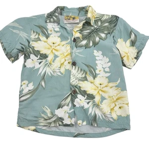 Vintage Winnie Fashion Made in U.S.A. Hawaiian Camp Shirt Floral Toddler Size 4 - Picture 1 of 13