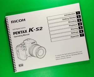 Owners Manual for Ricoh Pentax K-S2, KS2 Camera 148 Pages W/Clear Covers! - Picture 1 of 1