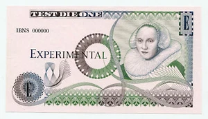 United Kingdom Bank of England Test Note IBNS 1993 - Bild 1 von 1