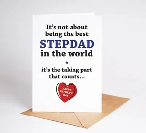 Tarjeta divertida del día del padre tarjeta grosera papá padre padrastro BC869 - Imagen 1 de 3
