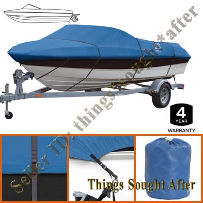 Trailerable V-Hull Boat Storage Cover 20 21 22 ft to 106" Beam Runabout Stellex - Image 1 of 4