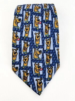 2001 SCOOBY DOO MEN’S NECKTIE LT DK BLUE CARTOON NETWORK HANNA BARBERA 59”X3.75” - Image 1 of 4