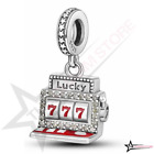 Lucky 7's Slot Machine Charm - Genuine 925 Sterling Silver - Perfect Gift