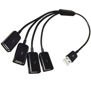 USB 2.0 A Male to 4 Female Data Extension Cable Y Splitter 0.5m - Picture 1 of 2