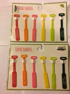 Drink Accessories Glass Bands  1 Pack 6 piece Different colors  - Picture 1 of 4
