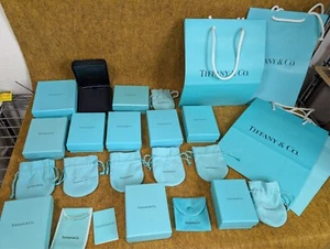 LOT Tiffany storage RING jewelry case Earring pouch GIFT box set 400210425 YZ - Picture 1 of 16