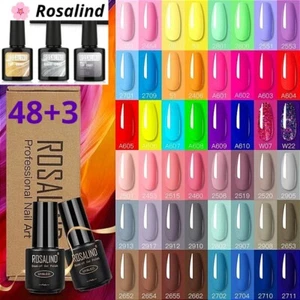 💅 Set 51 Esmaltes Semipermanentes Rosalind Base top Coat - Imagen 1 de 3