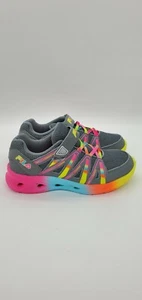FILA Girls Athletic Running Shoes Crater 8 Pink/Blue/Yellow Strap Size 3.5 - Picture 1 of 9