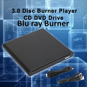 Burner USB External BD-R BD DVD CD RW Disc Writer Movie Player Black - Picture 1 of 12