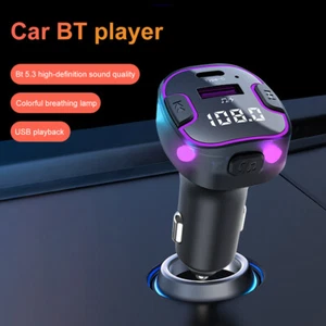 Adaptador Bluetooth Coche Transmisor FM USB AUX Radio Manos Libres Reproductor de Música MP3 - Imagen 1 de 19