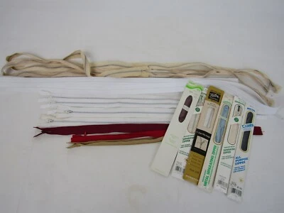 Lot 18 Vintage zippers Most used Various Brands, sizes Talon 60" Long Metal - Image 1 of 4