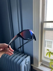 Prada Linea Rossa Black Rubber Sunglasses Rainbow Lens Brand New Italy - Picture 1 of 12