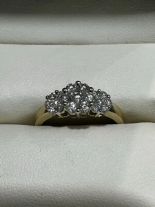 14k Gold Women’s .82ct Diamond Ring Size 10 - Picture 1 of 6