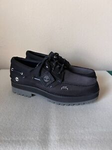 A Cold Wall x Timberland 3 Eye Lug Boat Shoes - Size 14 - Black - NEW