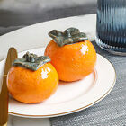 Orange Nordic Style Ornament Cookie Containers Tea Pot