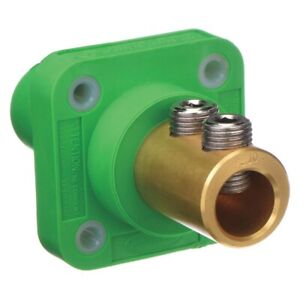 Hubbell Wiring Device-Kellems HBLFRGN Receptacle, Female, Green, 4-4/0, Taper